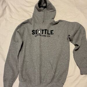 Woodland Park Zoo Seattle Grey Hoodie Sweatshirt XL
